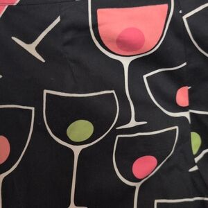 Stylish Black and Pink Cropped Pants